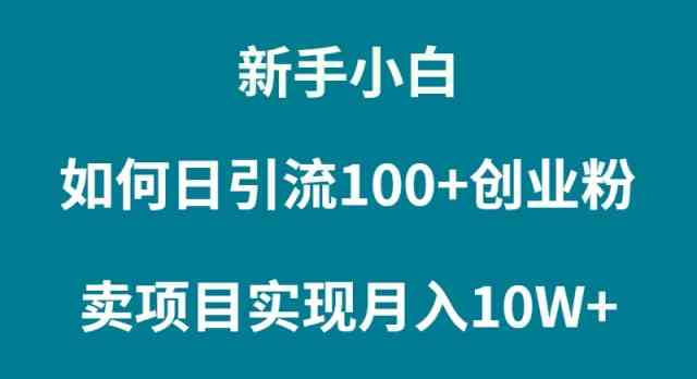 新手小白如何通过卖项目实现月入10W+-创客项目库