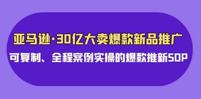 亚马逊30亿·大卖爆款新品推广，可复制、全程案例实操的爆款推新SOP-创客项目库