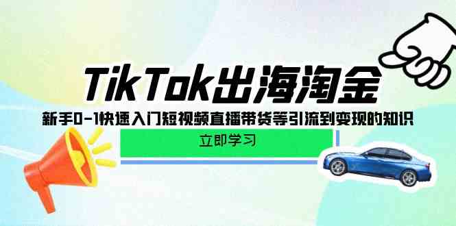 TikTok-出海淘金，新手0-1快速入门短视频直播带货等引流到变现的知识-创客项目库