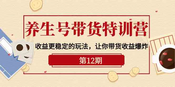 养生号带货特训营【12期】收益更稳定的玩法，让你带货收益爆炸-9节直播课-创客项目库