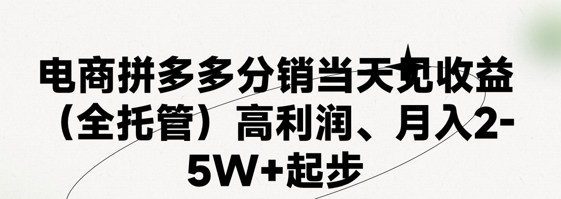 最新拼多多模式日入4K+两天销量过百单，无学费、 老运营代操作、小白福…-创客项目库