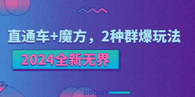 2024全新无界：直通车+魔方，2种群爆玩法-创客项目库