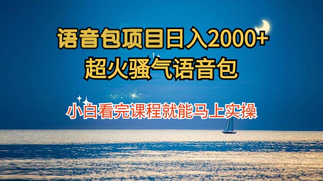 语音包项目 日入2000+ 超火骚气语音包小白看完课程就能马上实操-创客项目库