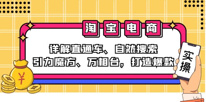 2024淘宝电商课程：详解直通车、自然搜索、引力魔方、万相台，打造爆款-创客项目库