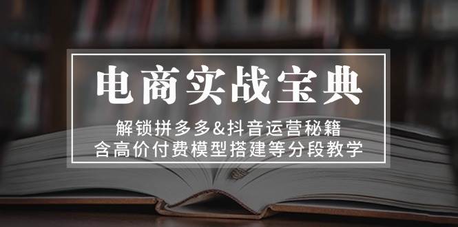 电商实战宝典 解锁拼多多&抖音运营秘籍 含高价付费模型搭建等分段教学-创客项目库