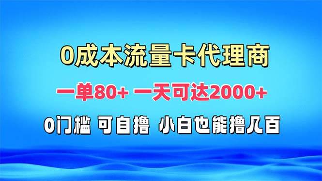 免费流量卡代理一单80+ 一天可达2000+-创客项目库